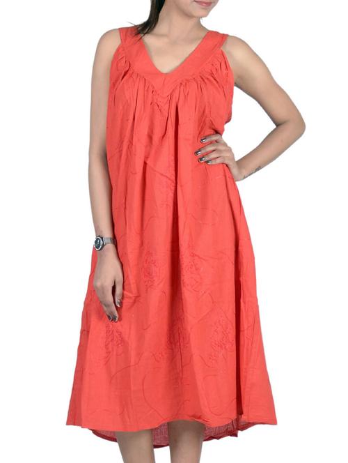 red cotton dress - 10214512 - Very Small Image - 1