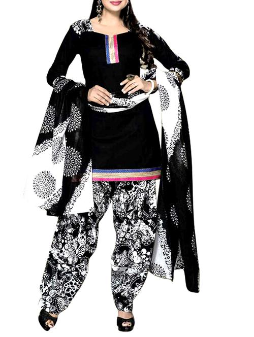 dfolks black cotton  unstitched suit  - 10228758 - Very Small Image - 1