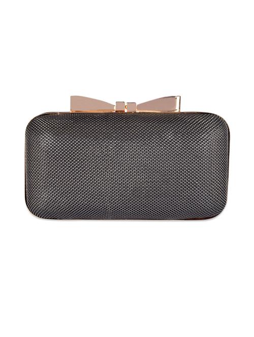 ank metallic black box clutch - 10228880 - Very Small Image - 1