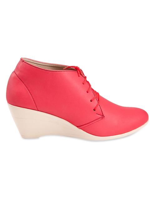 red lace-up wedge boots - 1022967 - Very Small Image - 1