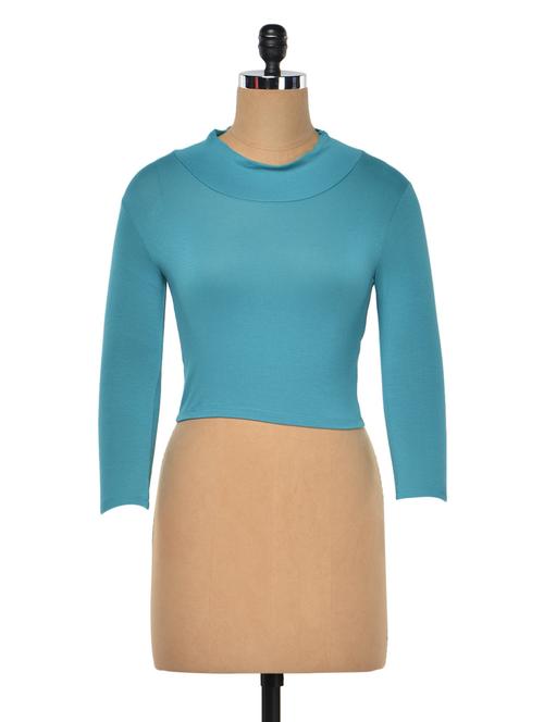 three forth sleeves crop top - 1023230 - Very Small Image - 1