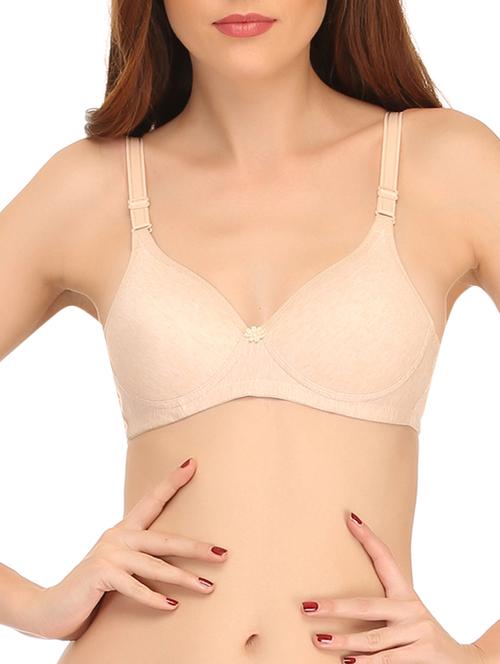 beige cotton bra - 10232747 - Very Small Image - 1