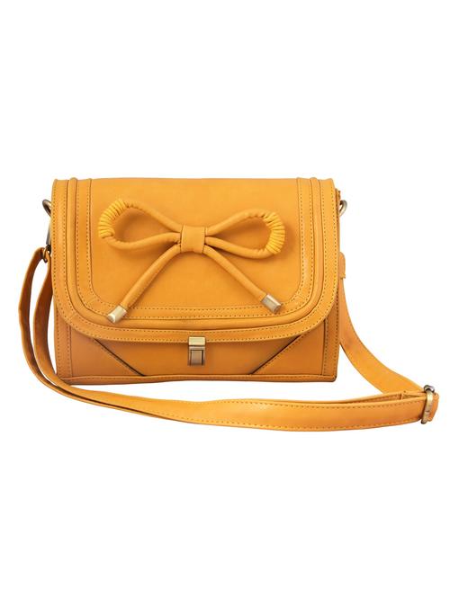 yellow leatherette sling bag - 10235842 - Very Small Image - 1