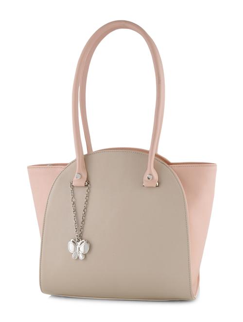 cream leatherette (pu) handbag - 10237233 - Very Small Image - 1
