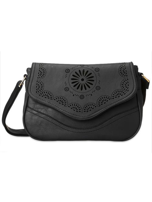 Synthetic Leather Cut Work Sling Bag - 1024283 - Very Small Image - 1