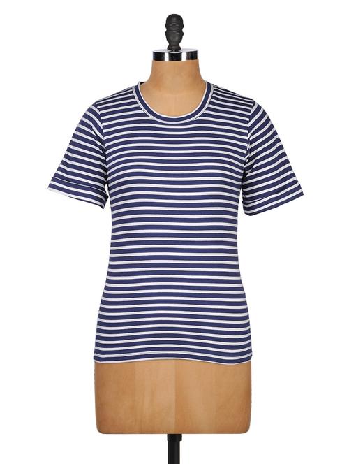 short sleeves striped top - 1024997 - Very Small Image - 1