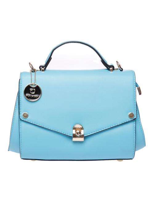 fur jaden light blue textured leatherette handbag - 10250438 - Very Small Image - 1