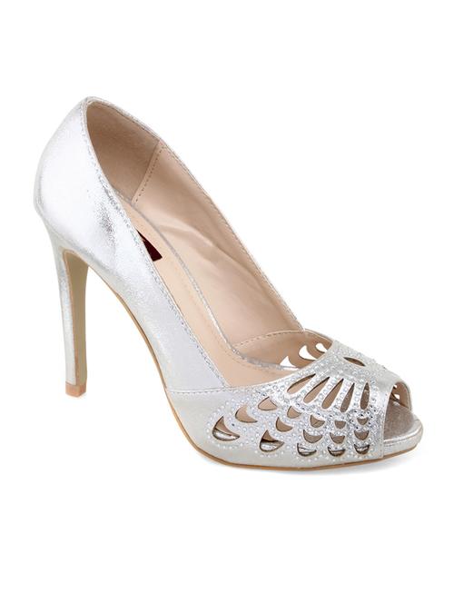 silver leatherette sandal - 10257676 - Very Small Image - 1