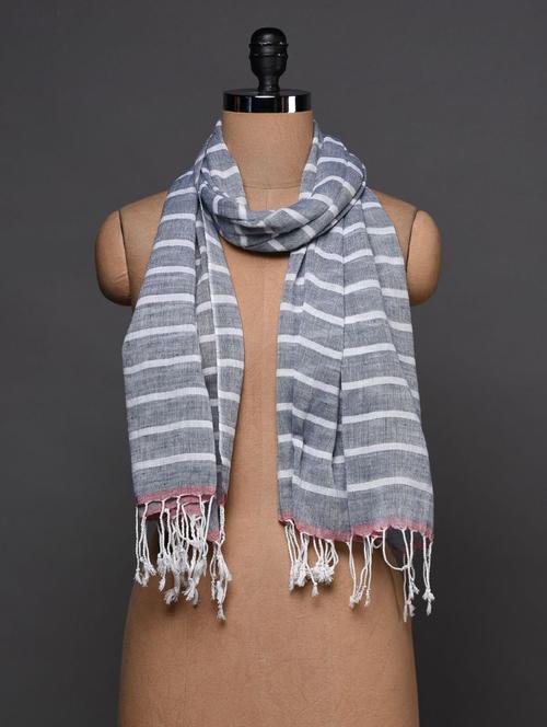 striped cotton scarf - 1026262 - Very Small Image - 1