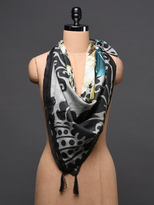 printed cotton scarf - 1026312 - Very Small Image - 1