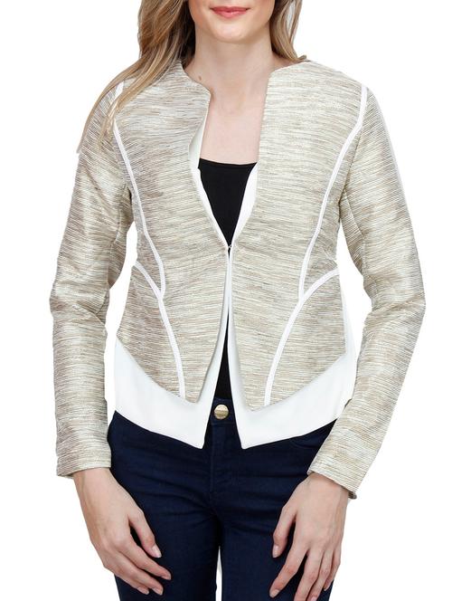 golden polyester blazer - 10266271 - Very Small Image - 1