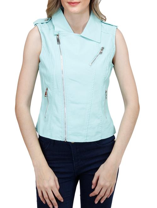 light blue leatherette jacket - 10266335 - Very Small Image - 1