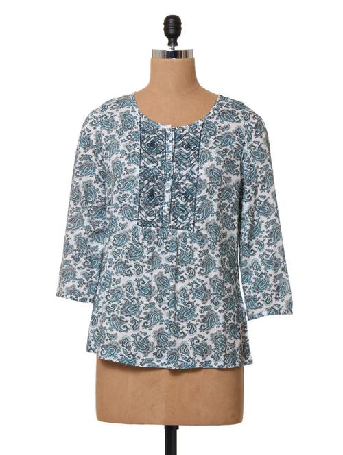 paisley printed viscose top - 1027634 - Very Small Image - 1