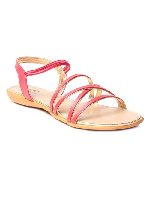 red leatherette back strap sandals - 10277277 - Very Small Image - 1