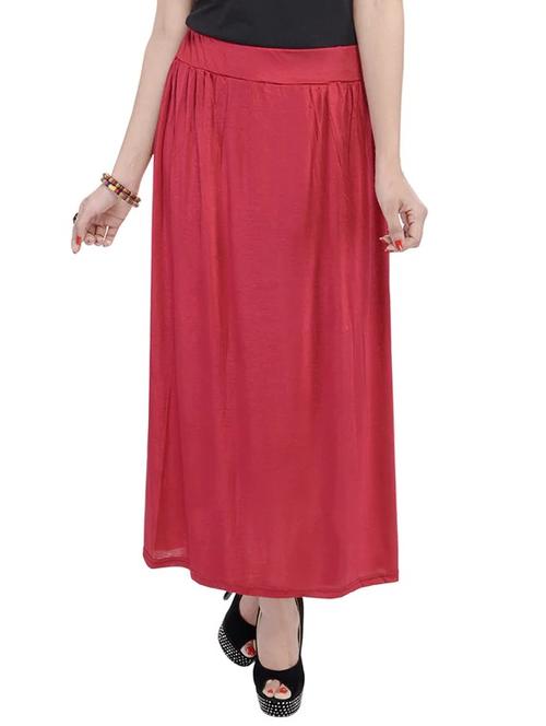 maroon cotton skirts - 10288983 - Very Small Image - 1
