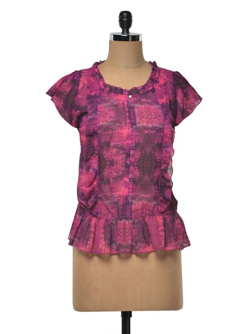 printed peplum top - 1029091 - Very Small Image - 1