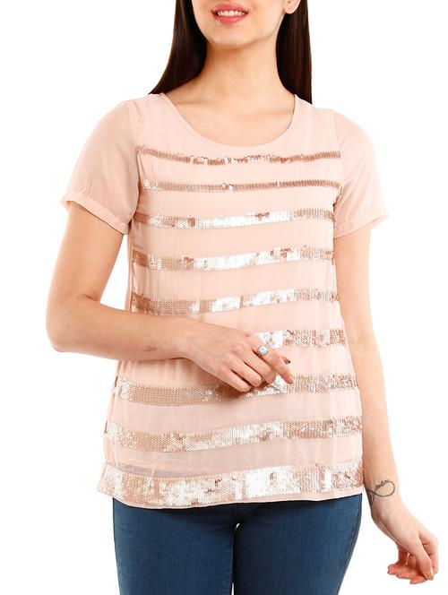 beige sequence worked top - 10292640 - Very Small Image - 1