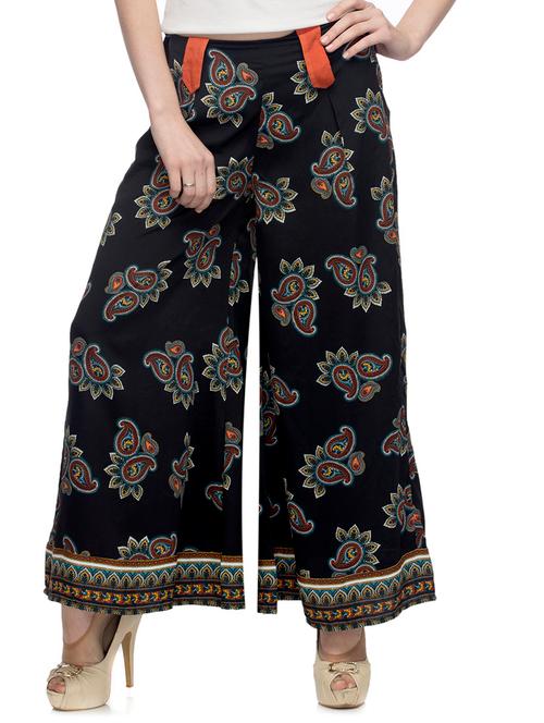 multicolor polyester blend palazzos - 10297151 - Very Small Image - 1