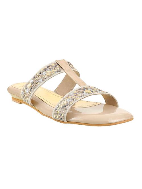 beige leatherette sandals - 10298596 - Very Small Image - 1