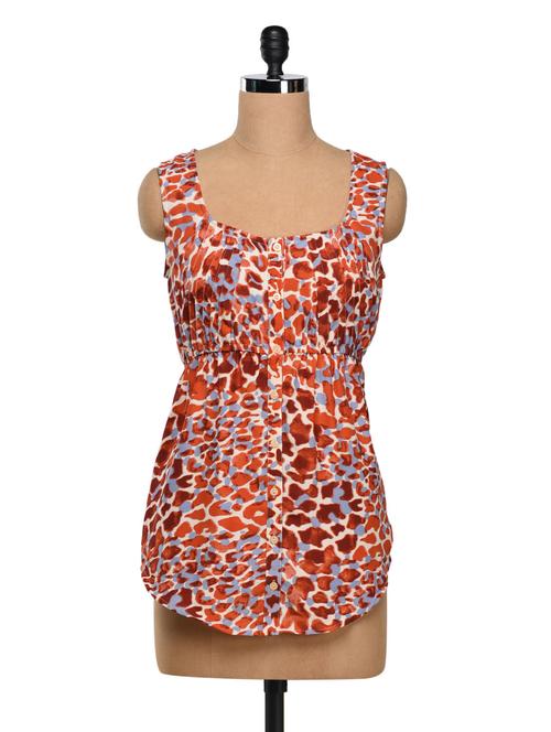 animal printed polygeorgette top - 1029936 - Very Small Image - 1