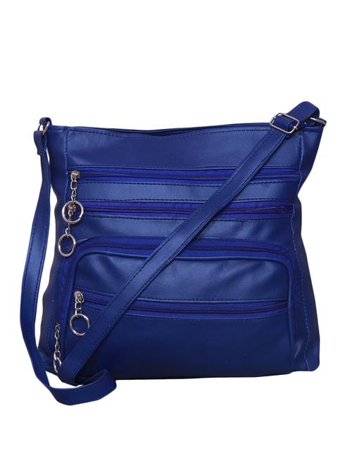 blue leatherette sling bag - 10300742 - Very Small Image - 1