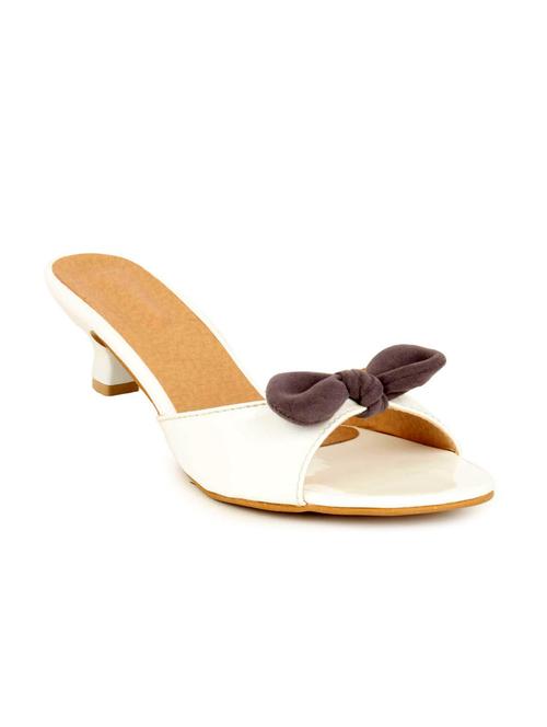 White Leatherette Sandals - 10302005 - Very Small Image - 1
