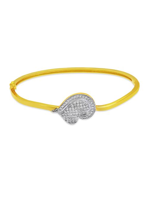 gold , white cz bangle - 10306744 - Very Small Image - 1