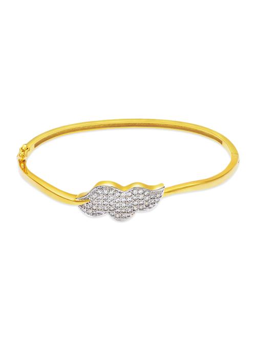 gold , white cz bangle - 10306750 - Very Small Image - 1