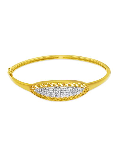 gold , white cz bangle - 10306752 - Very Small Image - 1