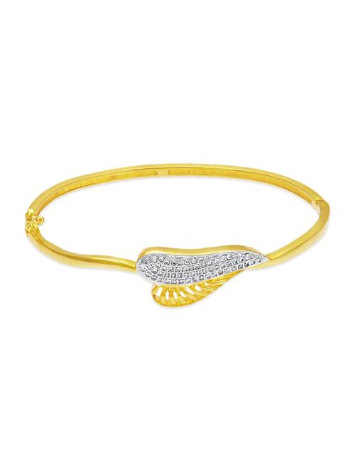 gold , white cz bangle - 10306760 - Very Small Image - 1