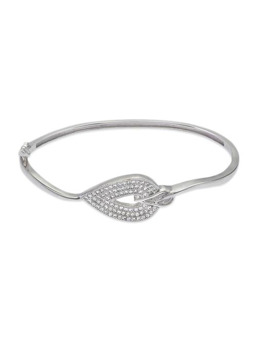 silver , white cz bangle - 10306765 - Very Small Image - 1
