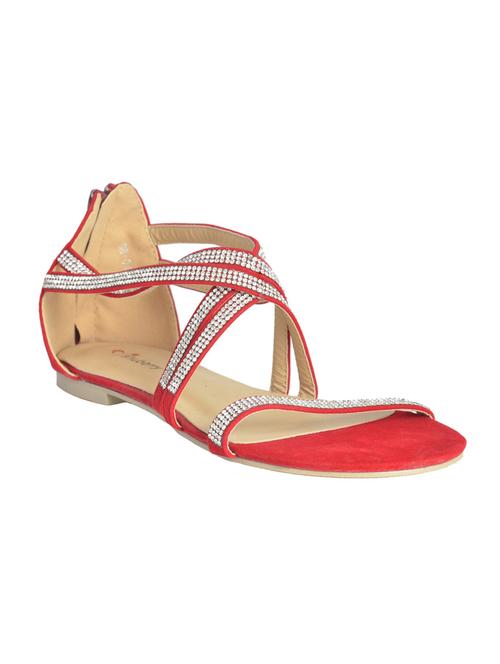 red velvet sandals - 10313430 - Very Small Image - 1