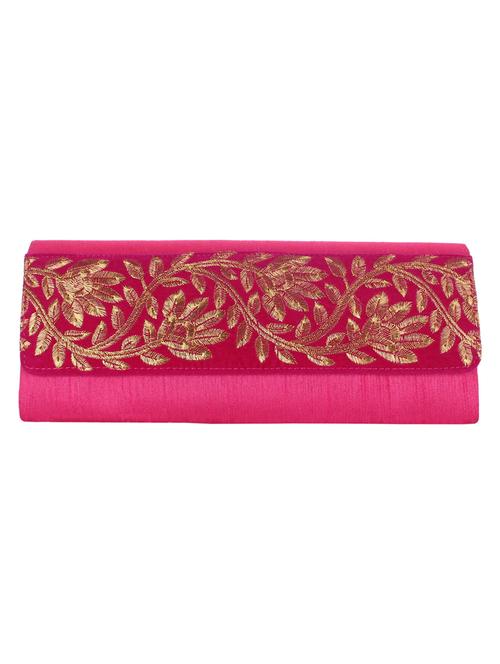 pink silk clutch - 10314402 - Very Small Image - 1