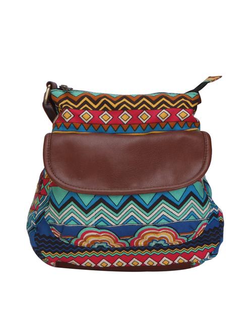 multi coloured canvas slingbag - 10317323 - Very Small Image - 1
