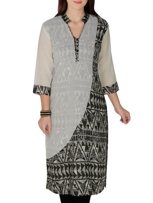azira black straight rayon kurta - 10317559 - Very Small Image - 1