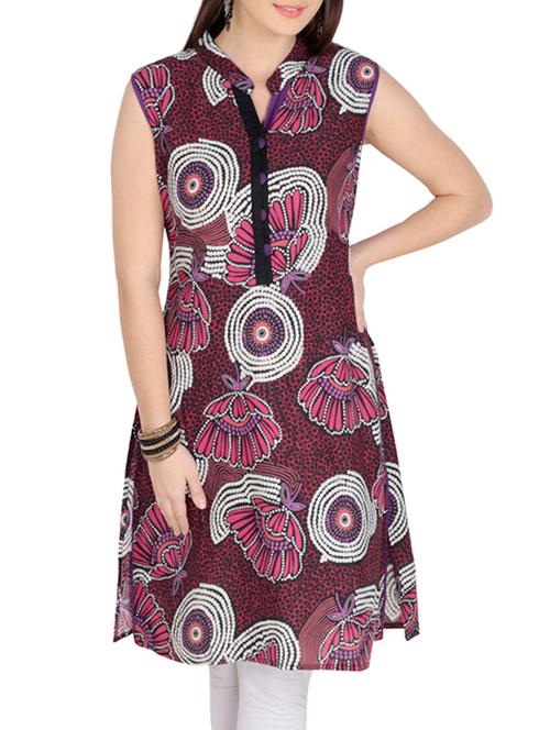 azira pink straight rayon kurta - 10317577 - Very Small Image - 1