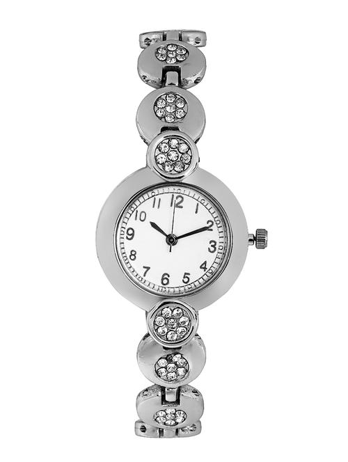 elios silver cz studded watch for women - 10325351 - Very Small Image - 1