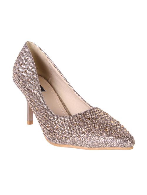gold leatherette pumps - 10327600 - Very Small Image - 1