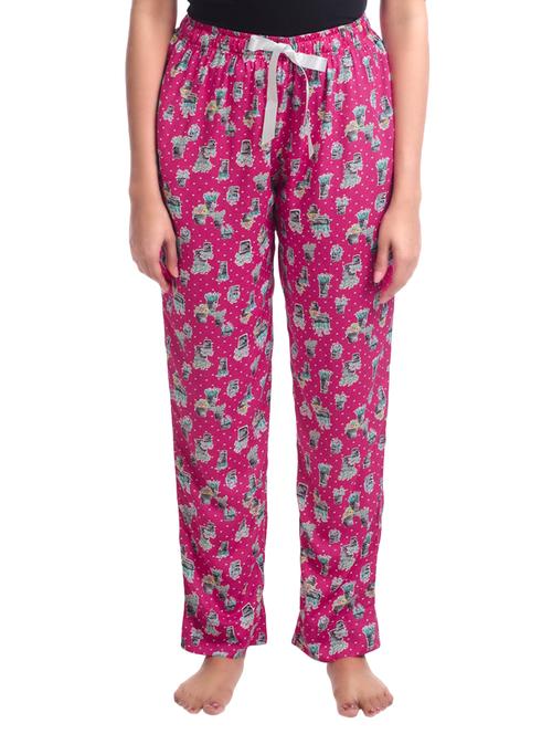 pink, multicoloured rayon pajama - 10332558 - Very Small Image - 1