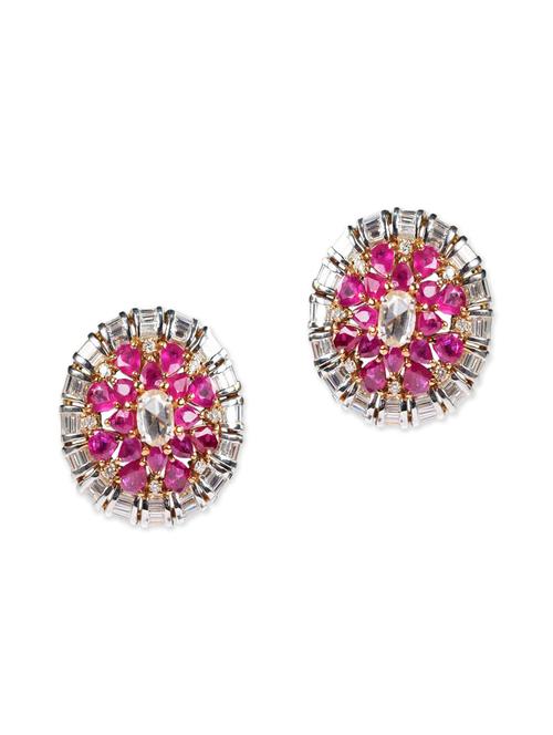white, pink gold earring - 10334042 - Very Small Image - 1
