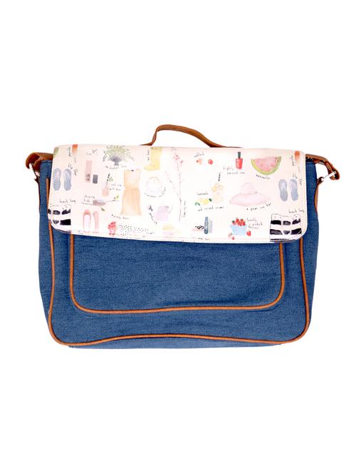 blue denim satchel - 10334890 - Very Small Image - 1