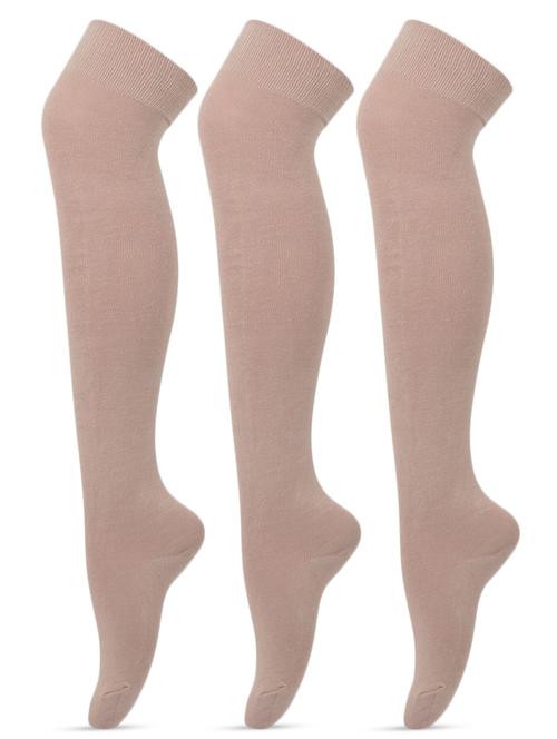 set of 3 cotton & lycra pair of stockings - 10334998 - Very Small Image - 1