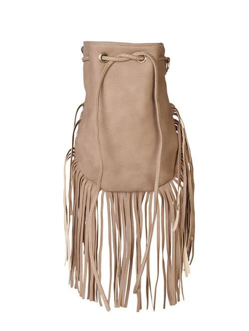 beige leatherette sling bag - 10346337 - Very Small Image - 1