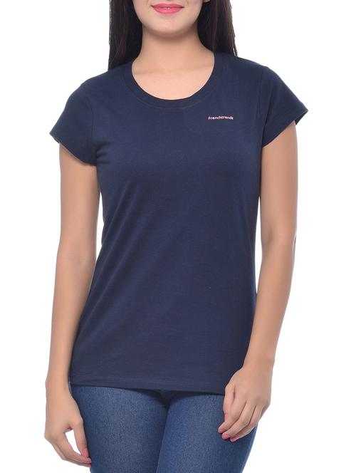 navy blue solid tee - 10346482 - Very Small Image - 1