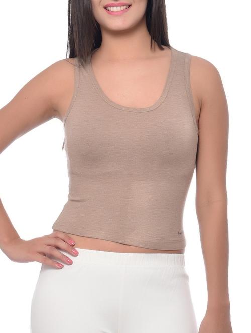 brown viscose tank  top - 10346503 - Very Small Image - 1