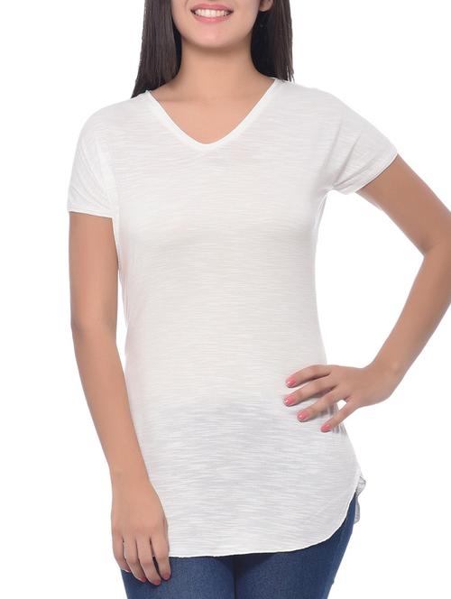 ivory viscose regular tshirt - 10346527 - Very Small Image - 1
