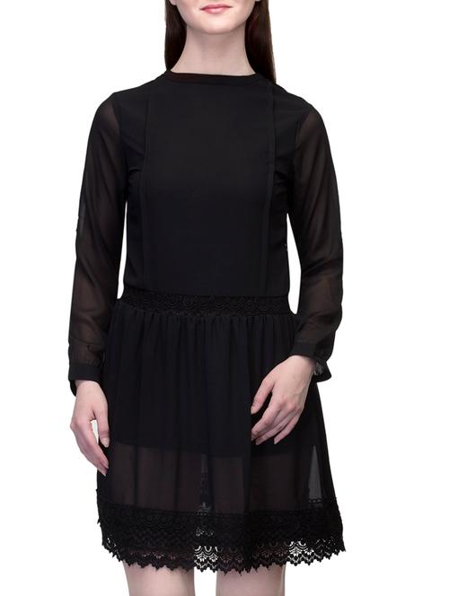 black georgette dress - 10350120 - Very Small Image - 1