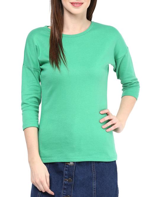 round neck solid tee  - 10352986 - Very Small Image - 1