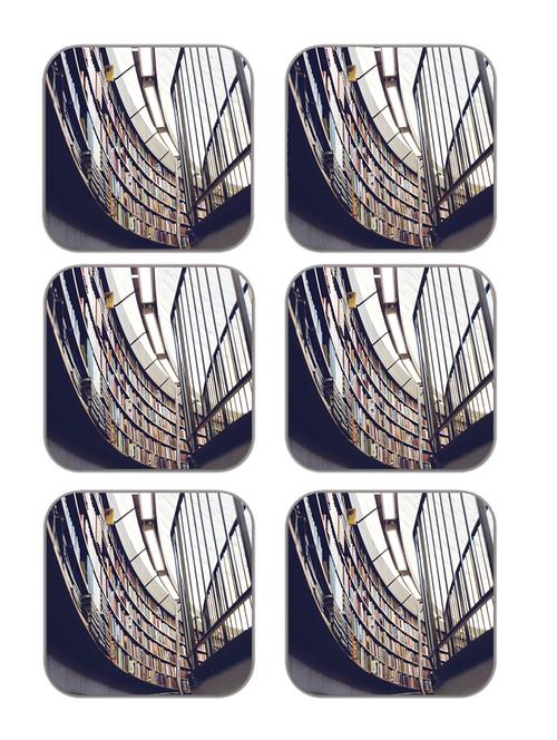 library wooden coaster-set of 6 - 10358392 - Very Small Image - 1
