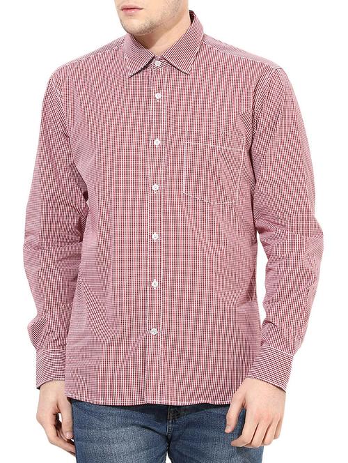 red cotton casual shirt - 10358897 - Very Small Image - 1